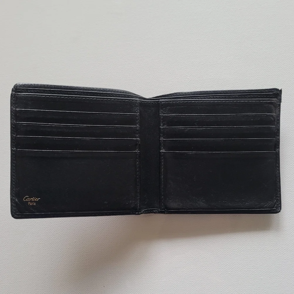 Cartier Pasha Black Leather Bifold Wallet